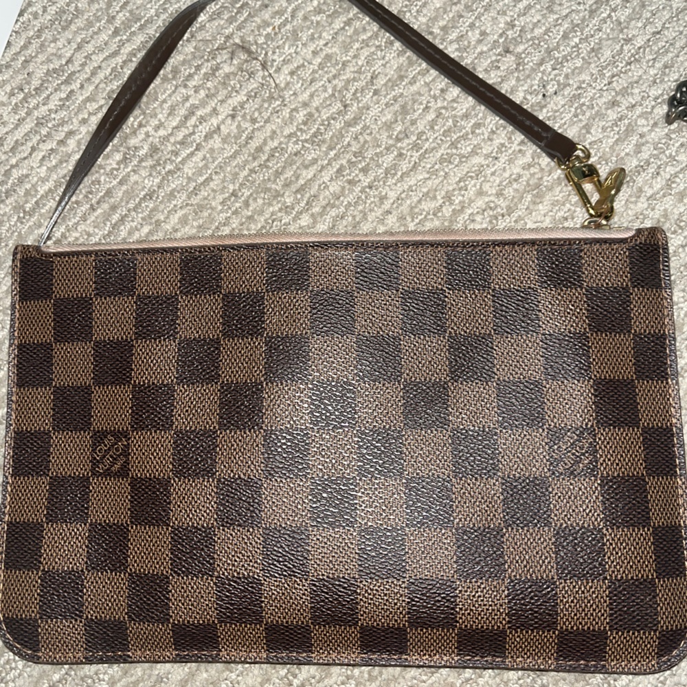 AUTHENTIC Louis Vuitton Neverfull Pouch Damien Ebene